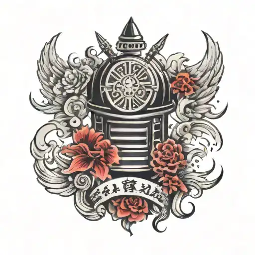 EOD badge Irezumi inspired tattoo tattoo design idea