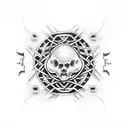 a ghost kidney tattoo design idea