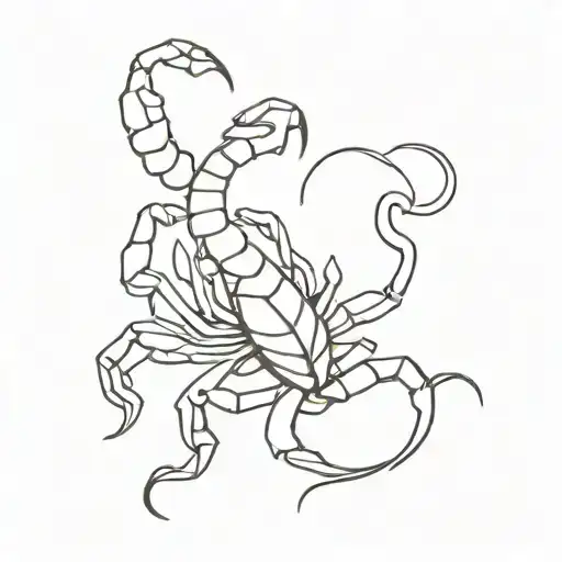 scorpion protecting heart intertwined tattoo design idea