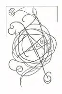 sigil tattoo representing luck and new beginnings strength tattoo design idea