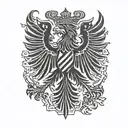 albania flag eagle tattoo design idea