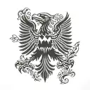 albania flag eagle tattoo design idea