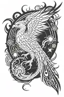 Symbol of Rebirth: The phoenix is ​​a classic symbol of rebirth and overcoming. It rises from its own ashes, tattoo design idea
