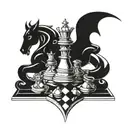 devil chess pieces forming tattoo design idea
