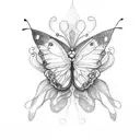 two butterfly tattoo design idea