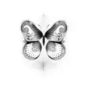 two butterfly tattoo design idea