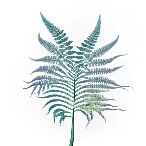 Fern Tree with Anthurium tattoo design idea