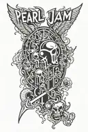 Pearl Jam Band tattoo design idea