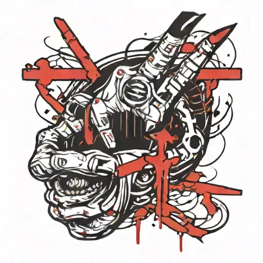 Inglés  the design of a tattoo inspired by the song wrapped around your finger by the singer post malone tattoo design idea