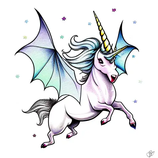 Cute Unicorn Pegasus Vector & Photo (Free Trial) | Bigstock