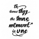 Arrange the phrase Enjoy The Moment, in a unique font tattoo design idea