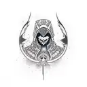 logo assassin's creed  tattoo design idea
