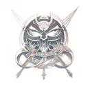 logo assassin's creed  tattoo design idea