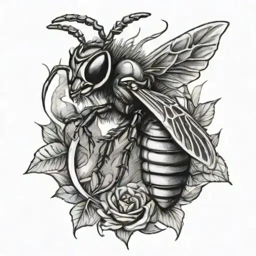 hornet tattoo design idea