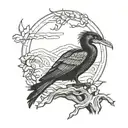 cormorant tattoo design idea