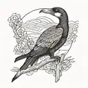 cormorant tattoo design idea