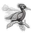 cormorant tattoo design idea