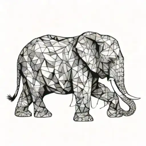 angry elephant with ikles tattoo design idea