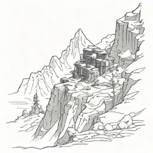 halo reach mountain tattoo design idea