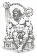 Samson chained tattoo design idea