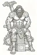 Samson chained tattoo design idea