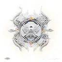 overcoming internal struggle tattoo design idea