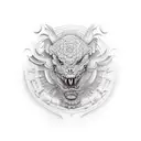 overcoming internal struggle tattoo design idea