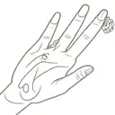 open handprint, with the name Aylin on the fingers of the right hand and Alex on the left tattoo design idea