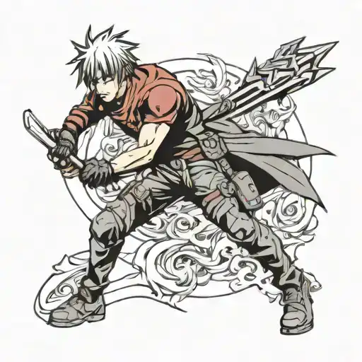 Dante from dmc, itachi, deadpool tattoo design idea
