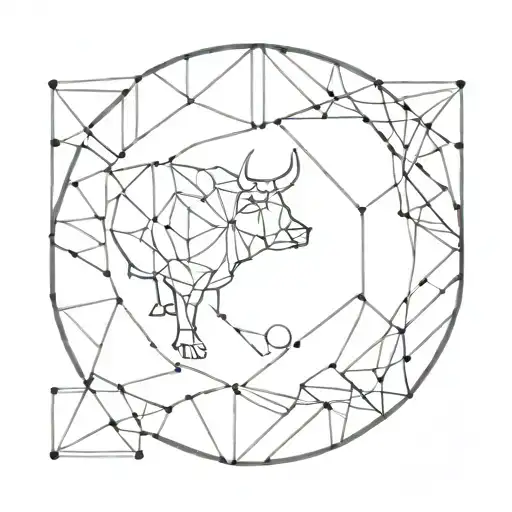Geometric pattern inspired by the number 99 and cuts of meat tattoo design idea
