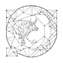 Geometric pattern inspired by the number 99 and cuts of meat tattoo design idea