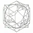 Geometric pattern inspired by the number 99 and cuts of meat tattoo design idea