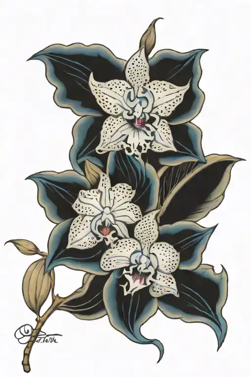 only god can judge me 1 of 1 blue orchid tattoo design idea