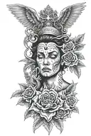 only god can judge me 1 of 1 tattoo design idea