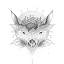 Berge, Bäume, Wanderer  tattoo design idea