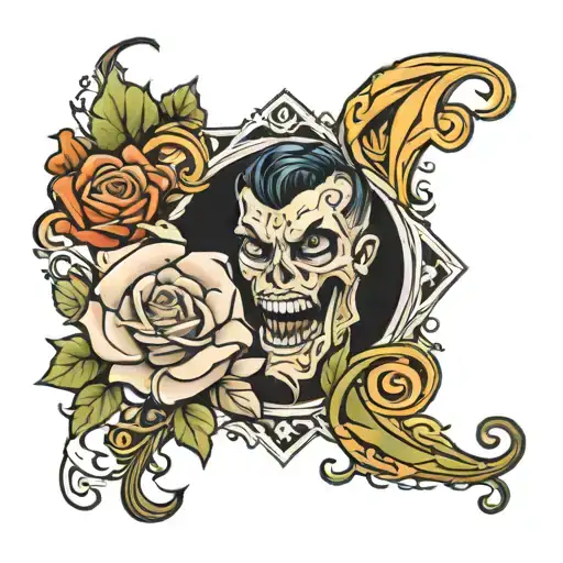 the word "BROCK" vines tattoo design idea