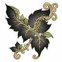 "BROCK" vines forming tattoo design idea