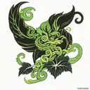 "BROCK" vines forming tattoo design idea