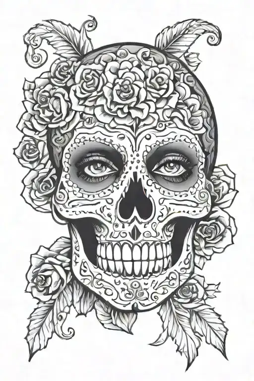 candy skull tattoo design female face tattoo design idea