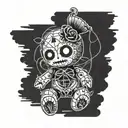 voodoo doll tattoo design idea