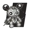 voodoo doll tattoo design idea