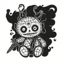 voodoo doll tattoo design idea