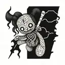 voodoo doll tattoo design idea