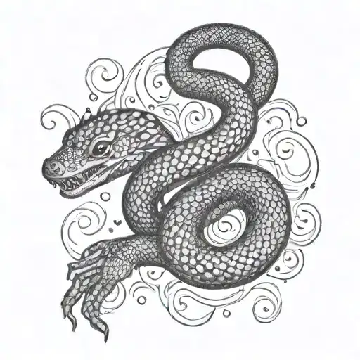 adder sbake tattoo design idea