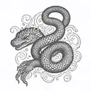 adder sbake tattoo design idea
