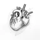 heart attack, motercycle accident, wheelchair tattoo design idea