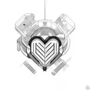 heart attack, motercycle accident, wheelchair tattoo design idea