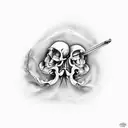 broken fibia and tibia xray tattoo design idea