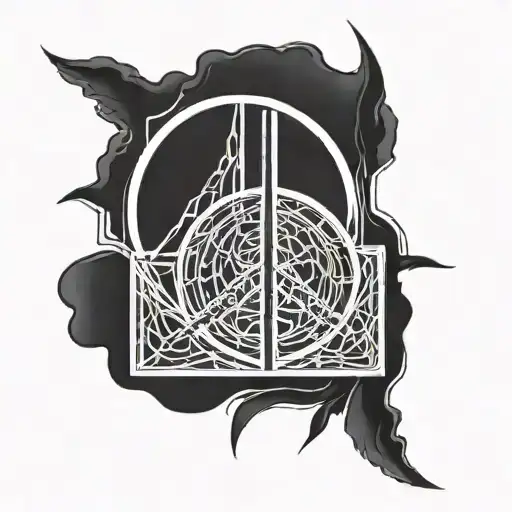 peace, tranquility, symbolism, lines forming tattoo design idea