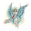 falling angel  tattoo design idea